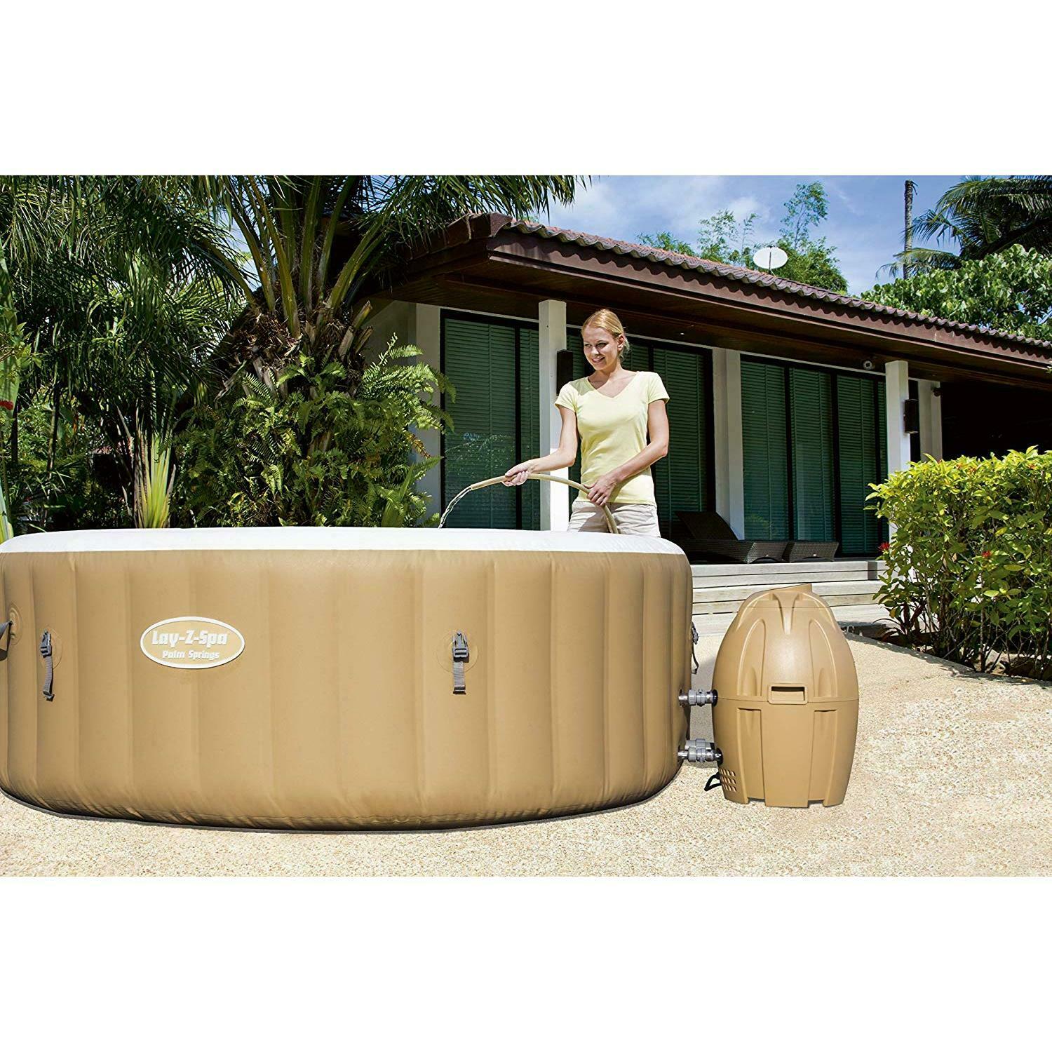 XCZ Whirlpool-Abdeckung – Passend Für 180 Cm Aufblasbare Whirlpools, Rund, Grau, Aus 600D Oxford-Tuch, Mit Kordelzug & Griffen
